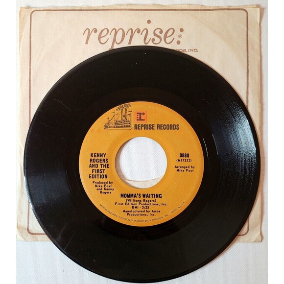 Kenny Rogers & First Edition 45 RPM - Something's Burning / Momma's Waiting VG - Picture 1 of 2